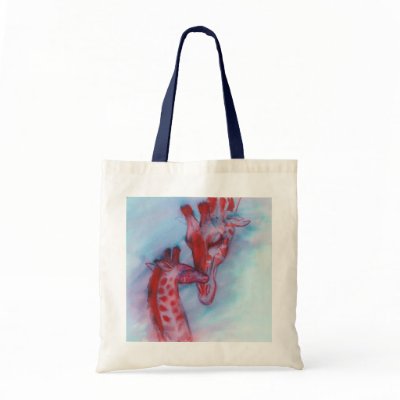 Giraffe Snuggle Tote Bag by nhanusek