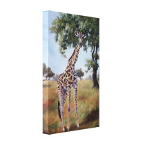 Giraffe Standing Tall Wrapped Canvas Print