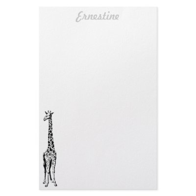 Giraffe stationery - personalized by AridRain