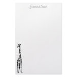 Giraffe stationery - personalized