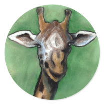 Giraffe Round Stickers