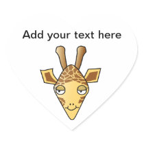 Giraffe Heart Sticker