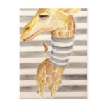 Giraffe Striped Post Card