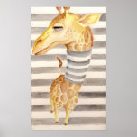 Giraffe Stripes Poster