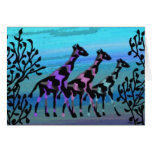 Giraffe Sunrise Cards