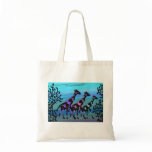 Giraffe Sunrise Tote Bags