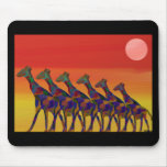 Giraffe Sunset Mousepad