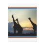 GIRAFFE SUNSET POSTCARD