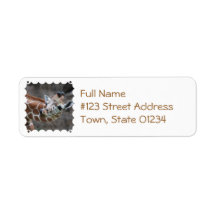 Giraffe Tongue Return Address Mailing Label