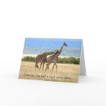 Giraffe Valentine's Day Card