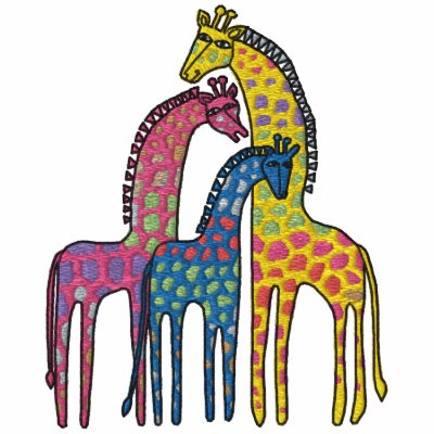 Giraffe Whimsey Embroidered Shirt by Embroidery4U
