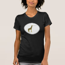 Giraffe with long neck asking "Deep Throat?" Tee Shirt