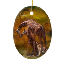 Giraffe World Art Holiday Ornament