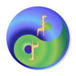 Giraffe Yin Yang Refrigerator Magnets