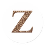 Giraffe Z Round Stickers