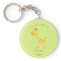 Giraffee Orange Keychain