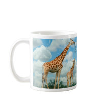 Giraffen gekreuzt, Mutter + Kind Teetassen