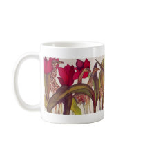 Giraffes and Tulips Coffee Mug