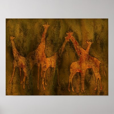 Giraffes Art Mural by romanceworks