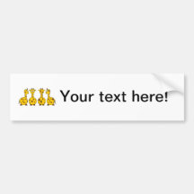 Giraffes cartoons bumper sticker