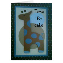 GIRAFFES CELEBRATE BIRTHDAYS TOO GREETING CARDS