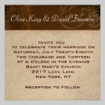 Giraffes Elegant Leather & Lace Invitation invitations