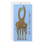 Giraffes Expecting Announcement photo cards