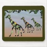 Giraffes Family Habitat Mousepad