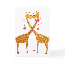 Giraffes in Love Greeting Card