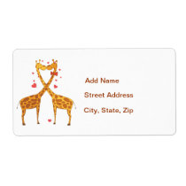Giraffes in Love Shipping Label