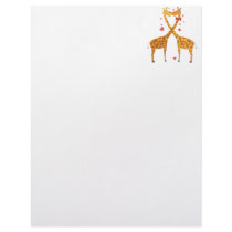 Giraffes in Love Letterhead Design