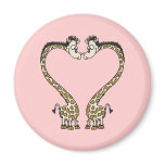 Giraffes In Love Magnets