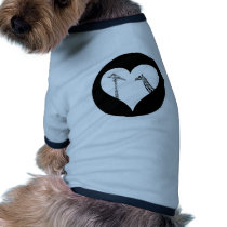 Giraffes Love Cranes Doggie Tshirt