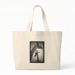 giraffes, mother and child tote bag