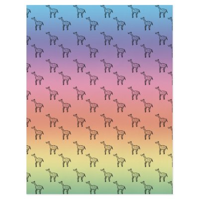 Giraffes on rainbow pastel flyer design by Brothergravydesigns
