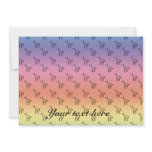 Giraffes on rainbow pastel invite