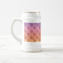 Giraffes on rainbow pastel mug
