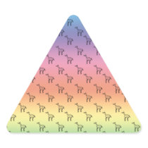 Giraffes on rainbow pastel sticker