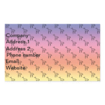 Giraffes on rainbow pastel rectangle stickers