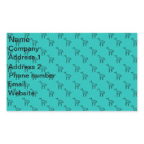Giraffes on turquoise pattern rectangle stickers