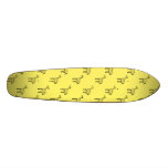 Giraffes on yellow custom skateboard