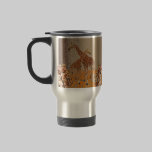 Giraffes Orange Blossom  Travel Mug mugs