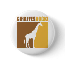 Giraffes Rock! #2 Button