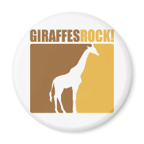 Giraffes Rock! #2 Refrigerator Magnet