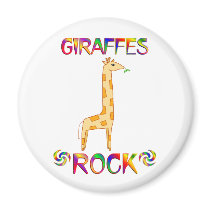 GIRAFFES ROCK REFRIGERATOR MAGNETS