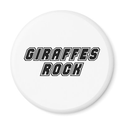 Giraffes Rock Magnet by dustin1175