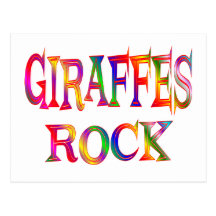 Giraffes Rock Post Card