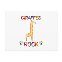 GIRAFFES ROCK POSTCARD