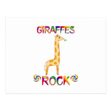 GIRAFFES ROCK POSTCARD