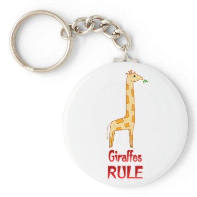 Giraffes Rule Keychain by AllPetsStore